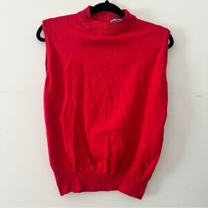 Vintage Designers Originals Red Turtleneck Sweater sleeveless size med/large 42